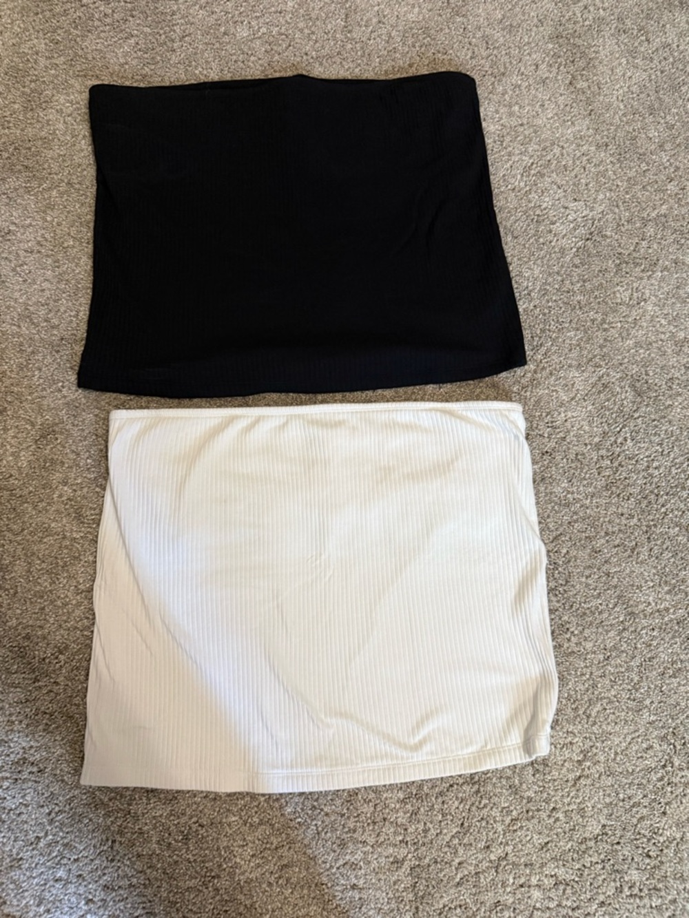 Women’s Ribbed Tube Tops — Black & White
